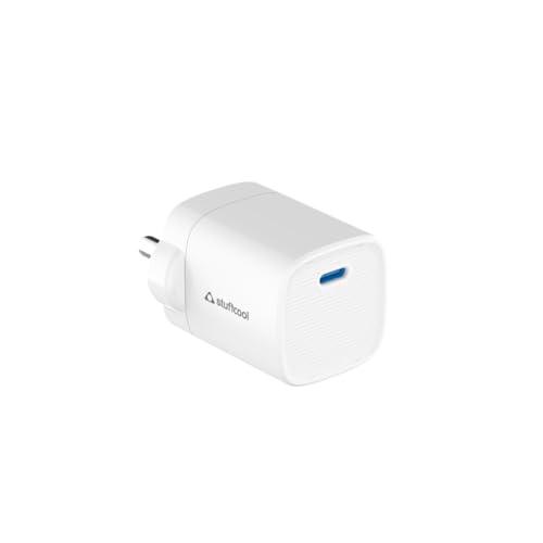 Stuffcool Nuevo PD20W Made in India Smallest Wall Charger Charges iPhones 50% in 30 Mins Perfect for Latest iPhone 15,14,13,12 (Nuevo White)