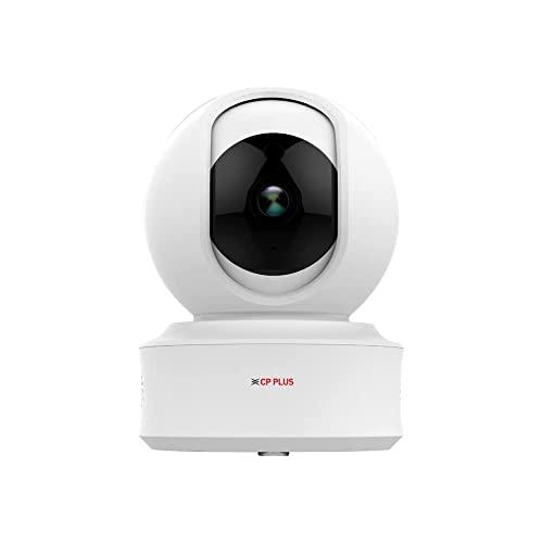 CP PLUS 3MP Full HD Smart Wi-fi CCTV Home Security Camera | 360° View | 2 Way Talk | Cloud Monitor | Motion Detect | Night Vision | Supports SD Card, Alexa & Ok Google | 15 Mtr, White- CP-E31A