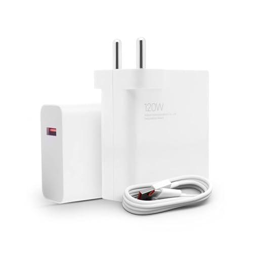 Mi Xiaomi 120W Hyper Charge Adapter with 6A Hyper Charge Cable - Fast Charging for Mobile & Laptop, MacBook | Universal Compatibility | Efficient Power Delivery (White)