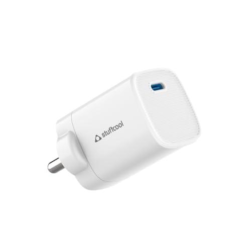 Stuffcool Nuevo PD20W Made in India Smallest Wall Charger Charges iPhones 50% in 30 Mins Perfect for Latest iPhone 15,14,13,12 (Nuevo White)