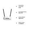 TP-Link N300 Wireless Extender, Wi-Fi Router (TL-WR841N) - 2 x 5dBi High Power Antennas, Supports Access Point, WISP, Up to 300Mbps