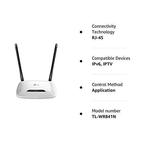 TP-Link N300 Wireless Extender, Wi-Fi Router (TL-WR841N) - 2 x 5dBi High Power Antennas, Supports Access Point, WISP, Up to 300Mbps