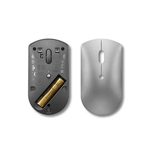 (Refurbished) Lenovo 600 Bluetooth Silent Mouse: Portable, Dongle-Free Multi-Device Connectivity 5.0 Wit