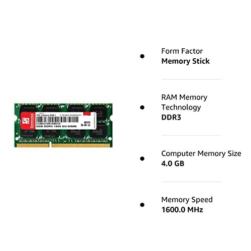 Simmtronics 4GB DDR3 Laptop RAM 1600 MHz (PC 12800) with 3 Year Warranty