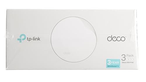 TP-Link Deco X50-PoE AX3000 Whole Home Mesh WiFi 6 System with PoE | 3000 Mbps Wireless Gigabit Smart Dual Band Router | Multi-Gig 2.5 Gbps Wired Network | Pack of 3 | Alexa and Google Compatible