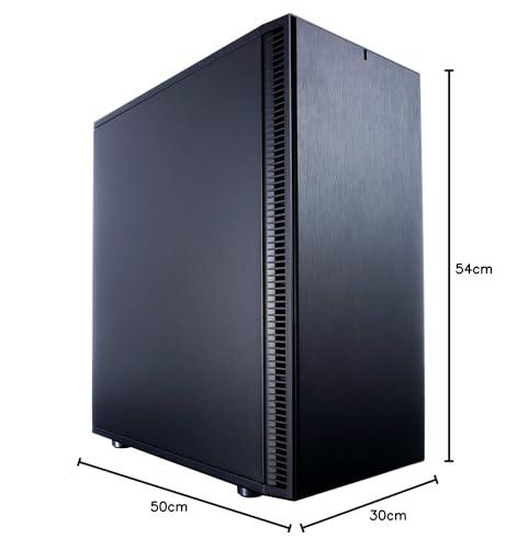 Fractal Design Define C ATX Mid-Tower Gaming Cabinet Case with Two Pre-Installed Dynamic X2 GP-12 Fans and Easy Clean Filters (FD-CA-DEF-C-BK), Black