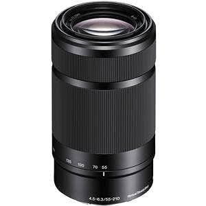 Sony E Mount E 55 210Mm F4.5 6.3 OSS Aps-C Lens (Sel55210) | Telephoto Zoom | Nature & Sports Photography, Black