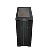 Ant Esports SX3 Mid- Tower Computer Case/Gaming Cabinet - Black | Support E-ATX, ATX, Micro-ATX, Mini-ITX | Pre- Installed 1 Rear Fan