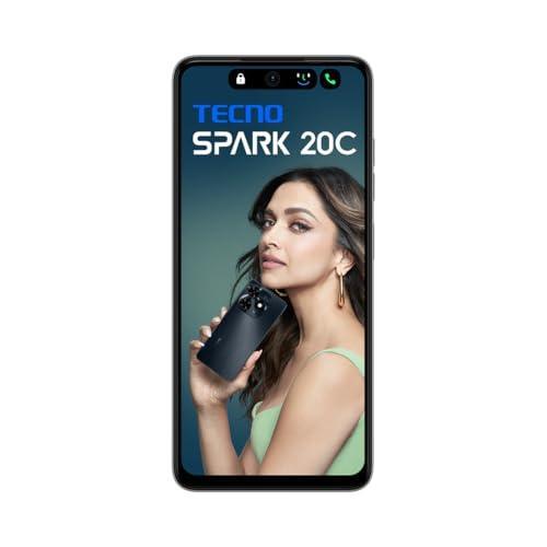 TECNO Spark 20C | Gravity Black, (16GB*+128GB) | 50MP Main Camera + 8MP Selfie | 90Hz Dot-in Display with Dynamic Port & Dual Speakers with DTS | 5000mAh Battery |18W Type-C | Helio G36 Processor - Triveni World