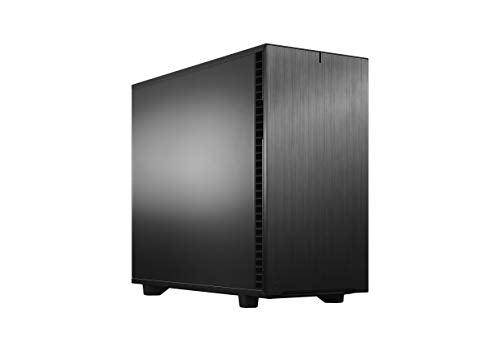 Fractal Design Define 7 Black Solid E-ATX Mid-Tower Gaming Cabinet Case with Three Pre-Installed Dynamic X2 GP-14 Fans and Anodized Aluminum Front Panel (FD-C-DEF7A-01)