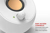 Creative Pebble 2.0 USB-Powered Desktop Speakers with Far-Field Drivers and Passive Radiators for PCs and Laptops (White)