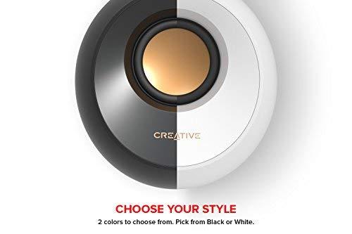 Creative Pebble 2.0 USB-Powered Desktop Speakers with Far-Field Drivers and Passive Radiators for PCs and Laptops (White)