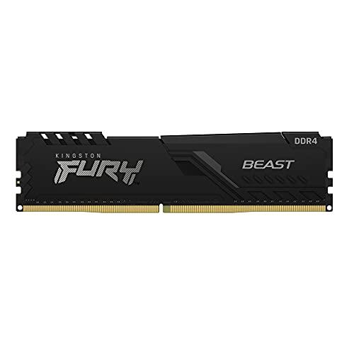 Kingston Fury Beast 16GB 3200MHz DDR4 CL16 Desktop Memory Single Stick KF432C16BB/16, Black