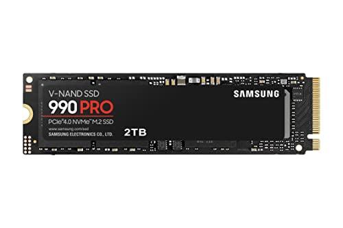 Samsung 990 PRO SSD 2TB PCIe 4.0 M.2 Internal Solid State Drive, Fastest Speed for Gaming, Heat Control, Direct Storage and Memory Expansion for Video Editing, Heavy Graphics, MZ-V9P2T0BW