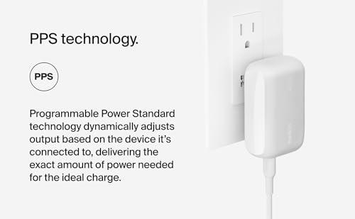 Belkin BoostCharge 42W Dual Port Wall Charger, USB-C + USB-A Charger Fast Charging for iPhone 16, 16 Plus, 16 Pro, 16 Pro Max, iPhone 15, Galaxy S24, Plus, Ultra, iPad, Pixel, AirPods & More - White