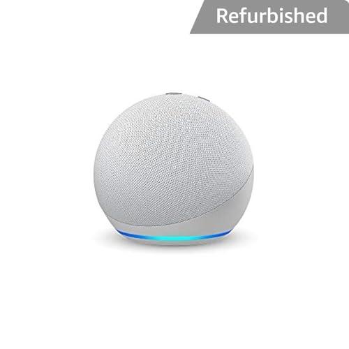 Certified Refurbished Echo Dot (4th Gen, 2020 release)| Smart speaker with Alexa (White)