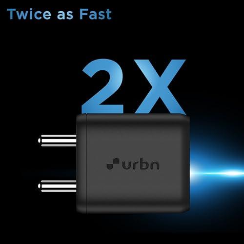 URBN 20W USB C iPhone GaN Charger | 2X Faster Charging | Power Delivery (PD) Adapter | Made in India | iPhone 15/14/13/12/11/Pro/Max/Mini | Samsung Galaxy | OnePlus, Pixel, Mi Redmi & More