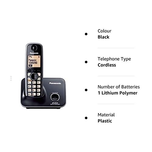 Panasonic Single Line Digital Cordless Telephone, Black