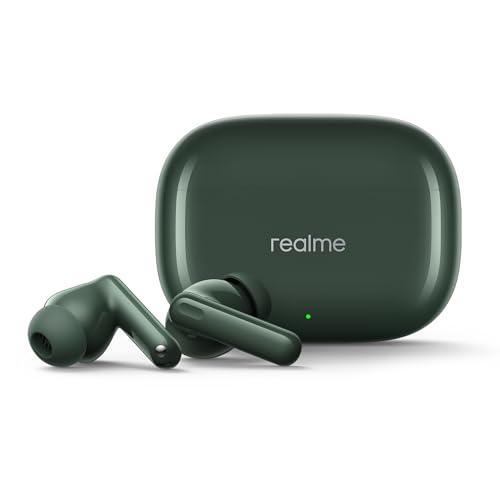 realme Buds T300 Truly Wireless in-Ear Earbuds with 30dB ANC, 360° Spatial Audio Effect, 12.4mm Dynamic Bass Boost Driver with Dolby Atmos Support, Upto 40Hrs Battery and Fast Charging (Dome Green) - Triveni World