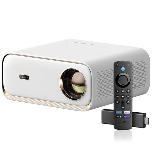 WANBO X5 Projector, Ultra Bright 1100 ANSI, Dual OS - Android + FTS (Certified Netflix, Prime, Hotstar) Native 1080P 4K HDR, 1GB +16GB | Fully Automatic | HDMI ARC | WiFi 6, Dual BT Home Cinema