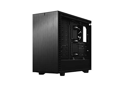 Fractal Design Define 7 Black Solid E-ATX Mid-Tower Gaming Cabinet Case with Three Pre-Installed Dynamic X2 GP-14 Fans and Anodized Aluminum Front Panel (FD-C-DEF7A-01)