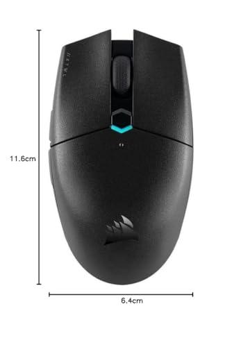 Corsair Katar Pro Wireless, Lightweight FPS/MOBA Bluetooth, Wi-Fi Gaming Mouse with Slipstream Technology, Compact Symmetric Shape, 10000 DPI (Black)