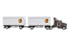 Daron Ups Die Cast Tractor with 2 Trailers, White, Kid