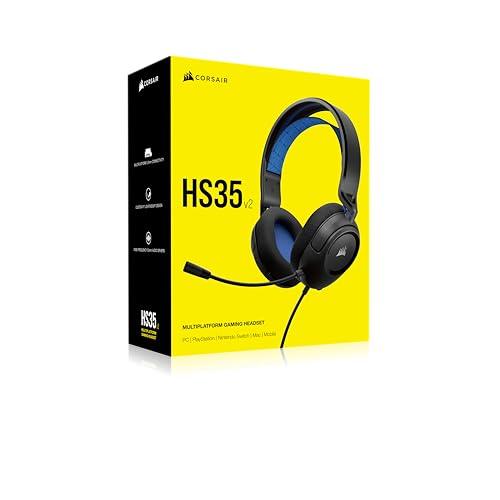 Corsair HS35 v2 Multiplatform Gaming Headset, Blue