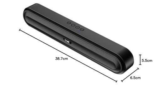 boAt Aavante Bar 490 Bluetooth Soundbar 10W RMS Signature Sound,2.0 Channel,BTv5.1,Dual Full-Range Drivers, AUX, TF Card, USB, Upto 7 Hrs Playback,Built-in Mic,TWS Feature(Classic Black)