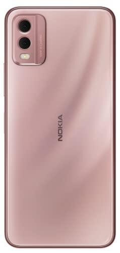 Nokia C32 with 50MP Dual Rear AI Camera | Toughened Glass Back | 4GB RAM, 128GB Storage | Upto 7GB RAM with RAM Extension | 5000 mAh Battery | 1 Year Replacement Warranty | Android 13 | Beach Pink - Triveni World