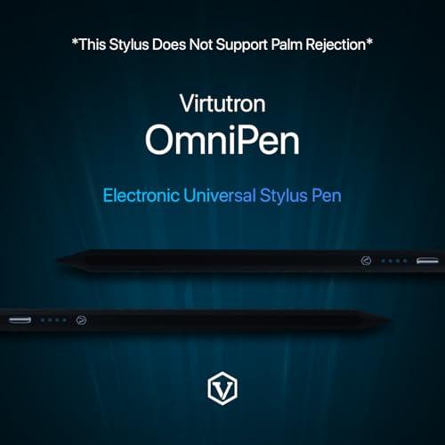 Virtutron Non-Bluetooth Universal Stylus Pen with Type C Charging |High-Precision Digital Pencil |Compatible for iPhone, Ipad, Samsung, Android Tablets & Touch Screens Phones | (Black)