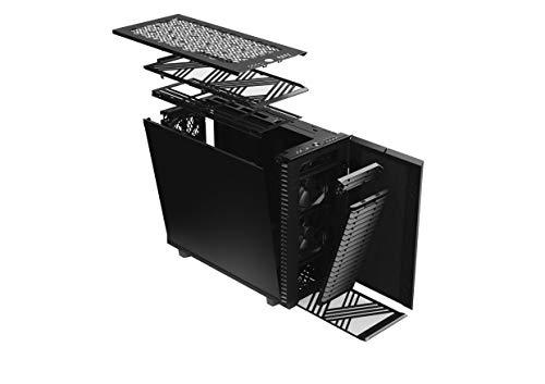 Fractal Design Define 7 Black Solid E-ATX Mid-Tower Gaming Cabinet Case with Three Pre-Installed Dynamic X2 GP-14 Fans and Anodized Aluminum Front Panel (FD-C-DEF7A-01)