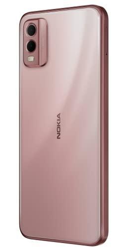 Nokia C32 with 50MP Dual Rear AI Camera | Toughened Glass Back | 4GB RAM, 128GB Storage | Upto 7GB RAM with RAM Extension | 5000 mAh Battery | 1 Year Replacement Warranty | Android 13 | Beach Pink - Triveni World