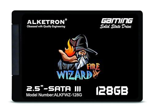 ALKETRON FireWizard - 128GB SSD 2.5inch SATA3 Gaming Internal Solid State Drive with Metal Heatsink casing 590/(R) 560(w) MBps Speed for Laptop; Desktop - 5Year Warranty