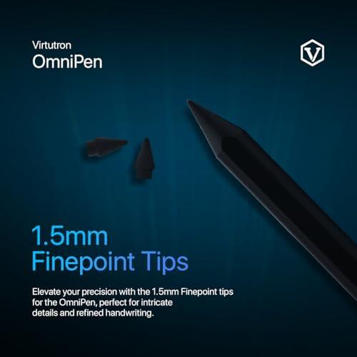 Virtutron Non-Bluetooth Universal Stylus Pen with Type C Charging |High-Precision Digital Pencil |Compatible for iPhone, Ipad, Samsung, Android Tablets & Touch Screens Phones | (Black)