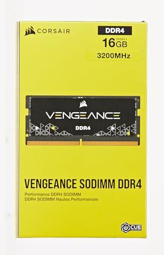 Corsair Vengeance SODIMM 16GB (1x16GB) DDR4 3200MHz CL22 Memory for Laptop/Notebooks (Intel 11th Generation Core Processors Support) Black CMSX16GX4M1A3200C22