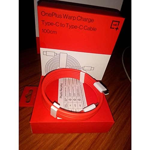 OnePlus Warp Charge Type-C To Type-C Cable 100Cm, Compatible With Smartphone, Red,White