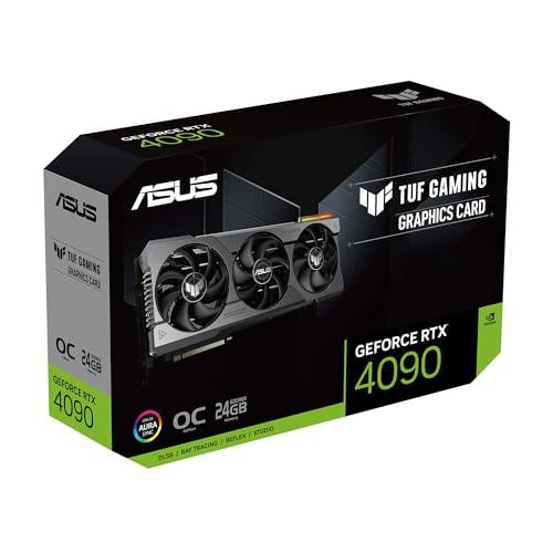 ASUS TUF Ge Force RTX 4090 OC Edition Gaming PCI_E_X16 Graphics Card (PCIE 4.0, 24 GB GDDR6X, HDMI 2.1A, Display Port 1.4A) TUF-RTX4090-O24G-GAMING