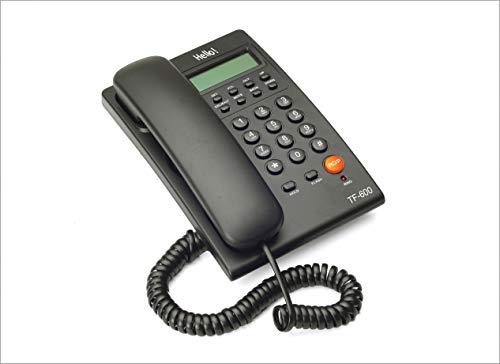 Hello ! TF-600 CLI Caller ID Corded Landline Phone for intercom and EPABX Desk & Wall Mountable (Black) Made in India