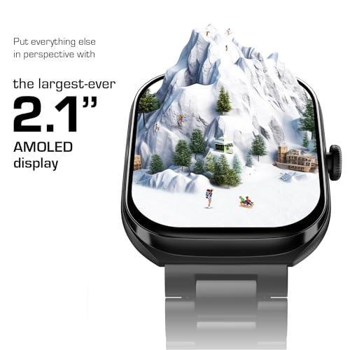 Noise ColorFit Ore Smart Watch with Largest-Ever 2.1" AMOLED Display with Ultra Thin Bezels, BT Calling, Functional Crown, Metal Build, Health Data with NoiseFit App, 7 Days Battery (Elite Silver) - Triveni World