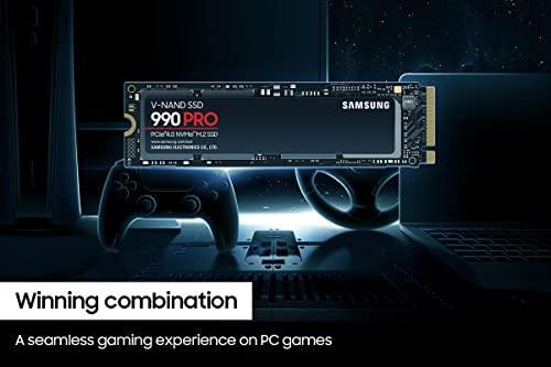 Samsung 990 PRO SSD 2TB PCIe 4.0 M.2 Internal Solid State Drive, Fastest Speed for Gaming, Heat Control, Direct Storage and Memory Expansion for Video Editing, Heavy Graphics, MZ-V9P2T0BW