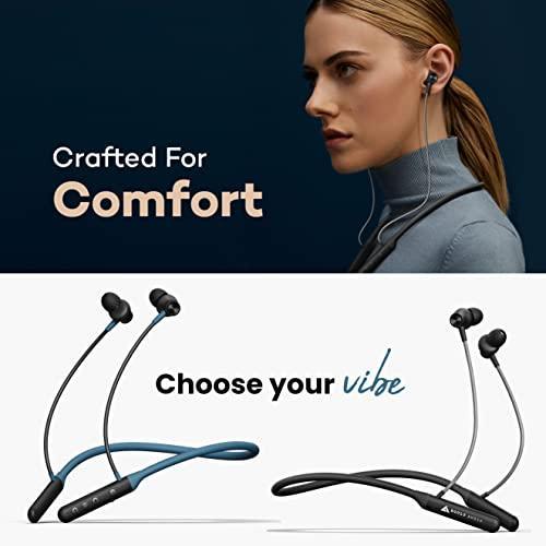 Boult Audio YCharge Wireless in Ear Bluetooth Earphones with 12H Playtime, Type-C Fast Charging (20Min=100% Playtime), Pro+ Calling Mic, Made in India, 12mm Bass Drivers, IPX5 Neckband (Black) - Triveni World