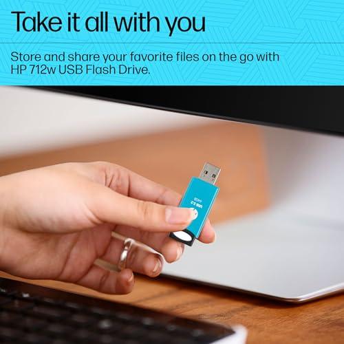 HP 712w 64GB USB 3.2 Flash Drive- Blue