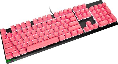 Corsair PBT Double-Shot PRO Keycap Mod Kit – Double-Shot PBT Keycaps – Rogue Pink – Standard Bottom Row – Textured Surface – 1.5mm-Thick Walls – O-Ring Dampeners (CH-9911070-NA)