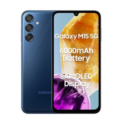 Samsung Galaxy M15 5G (Blue Topaz,8GB RAM,128GB Storage)| 50MP Triple Cam| 6000mAh Battery| MediaTek Dimensity 6100+ | 4 Gen. OS Upgrade & 5 Year Security Update| Super AMOLED Display - Triveni World