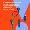 JBL Tune 310 Wired in-Ear Type C Headphones, Hi-Res Audio with Digital-to-Analog Converter, 3-Button EQ Preset Remote with Microphone, Tangle-Free Flat Cable, Compatible with USB-C Devices (Blue) - Triveni World