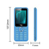 itel it5027 Keypad Mobile Phone with 2.4 inch Display Size |11mm Slim Body| 1200 mAh Battery| King Voice | Blue