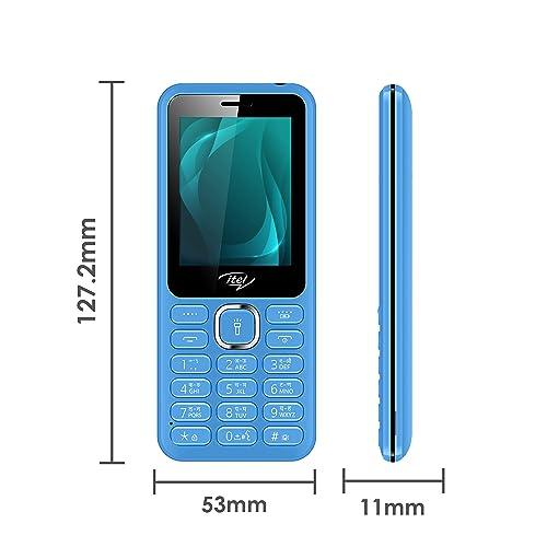 itel it5027 Keypad Mobile Phone with 2.4 inch Display Size |11mm Slim Body| 1200 mAh Battery| King Voice | Blue