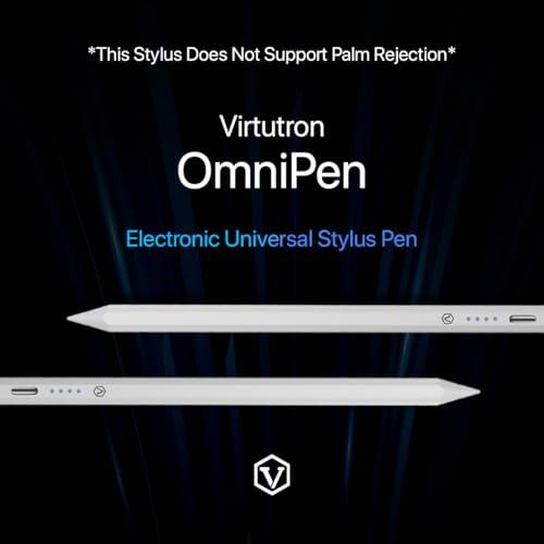 Virtutron Electronic Non-Bluetooth Universal Stylus Pen| High-Precision Digital Pencil| Compatible with iPhone, iPad, Samsung, Android, Tablet & Mobiles- White