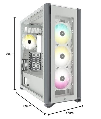 Corsair iCUE 7000X RGB Tempered Glass Full-Tower ATX Computer Case/Gaming Cabinet - White - CC-9011227-WW